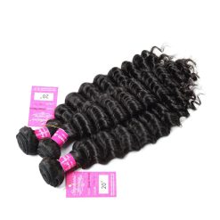 Peruvian Human Hair Deep Wave Weave Hair 4 Bundles 100% Unprocessed Virgin Peruvian Deep Curly Hair Weave Bundles Natural Color Total 400g 13 Deep Wave Human Hair Weave Bundles Deals