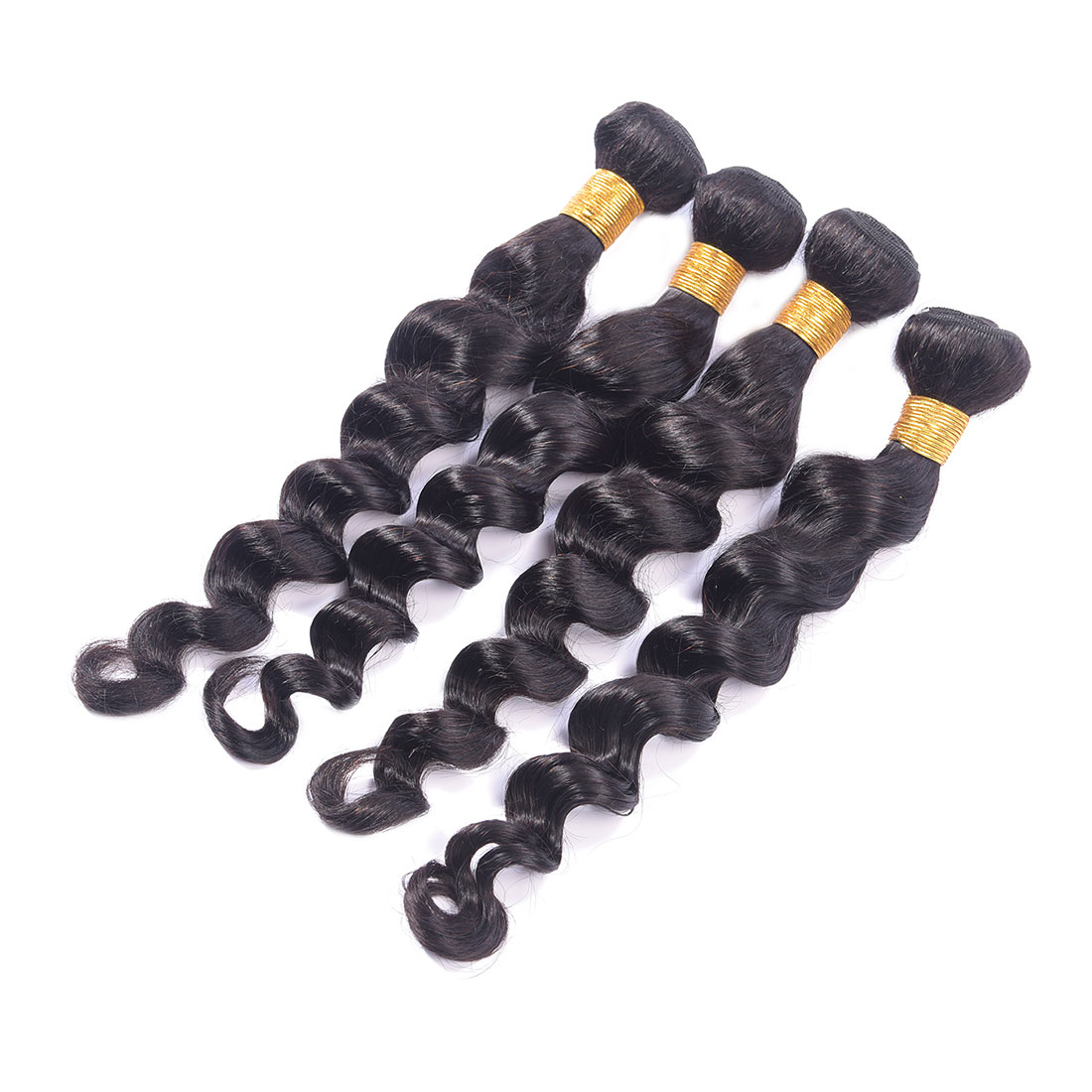 Ms Aloe Hair Indian Loose Deep Wave Bundles 10A Virgin Hair 4 Bundle Deals Wet and Wavy Human Hair Extensions Natural Color Can Be Dyed Thick 7 Loose Deep Wave Human-Hair Weave Sale 4