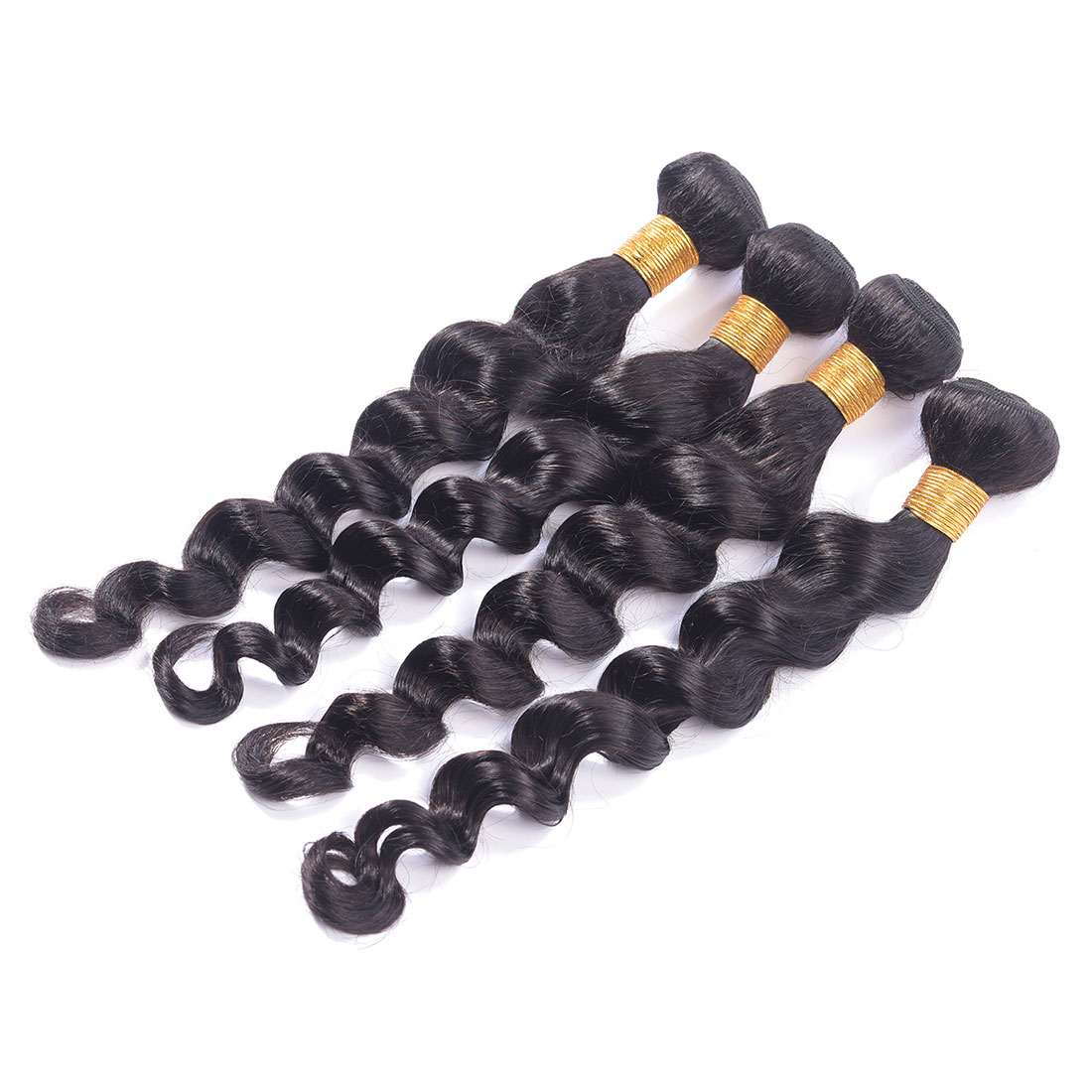 Ms Aloe Hair Indian Loose Deep Wave Bundles 10A Virgin Hair 4 Bundle Deals Wet and Wavy Human Hair Extensions Natural Color Can Be Dyed Thick 9 Loose Deep Wave Human-Hair Weave Sale 6