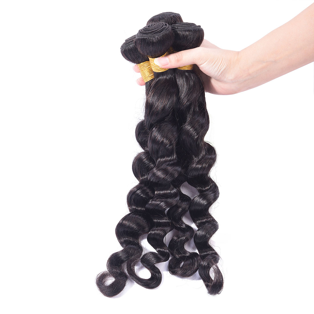 Ms Aloe Hair Indian Loose Deep Wave Bundles 10A Virgin Hair 4 Bundle Deals Wet and Wavy Human Hair Extensions Natural Color Can Be Dyed Thick 10 Loose Deep Wave Human-Hair Weave Sale 7