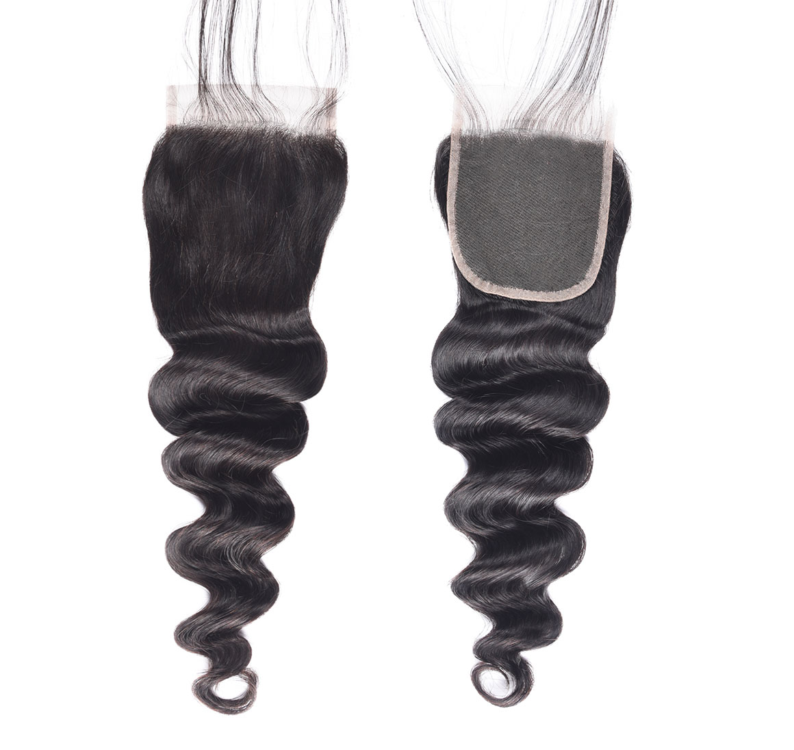 Ms Aloe Hair Raw Indian Virgin Hair 4 Bundles With Closure Loose Deep Wave 10A Human Hair Weave Bundles With Closure 10 loose deep wave hair lace closure