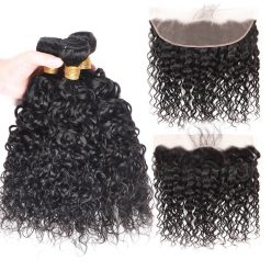 water wave hair with lace front