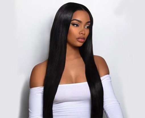 Indian Straight Hair 4 Bundles With Lace Frontal