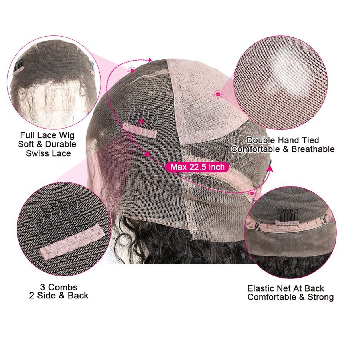Loose Deep Wave Full Lace Wigs Human Hair with Baby Hair Pre Plucked Brazilian Virgin Remy Human Hair Wigs for Women Natural Color 8 full lace wig