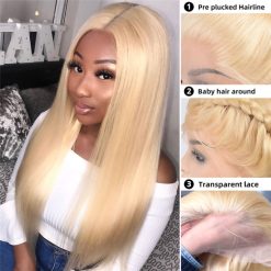 Blonde Straight Hair 13x6 Lace Front Wigs