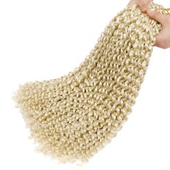 Ms Aloe 6Packs Passion Twist Hair Blonde Water Wave Crochet Braids Hair 18inch Pre-Looped Soft Long Bohemian Curly Passion Twist Braiding Hair Extensions 22Strands/Pack(613#,480g/Lot) 12 Passion Twist Hair Blonde Water Wave