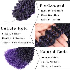 Passion Twist Hair Purple Ombre Water Wave