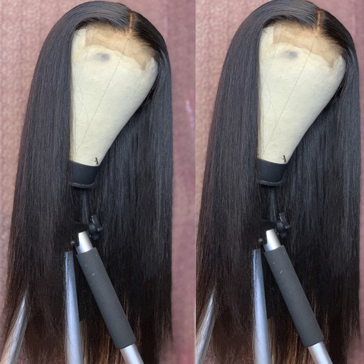 4x4 Lace Front Wigs Straight Hair Brazilian Virgin Human Hair Lace Closure Wigs For Women Natural Color 7 Straight 4x4 Lace Front Wig