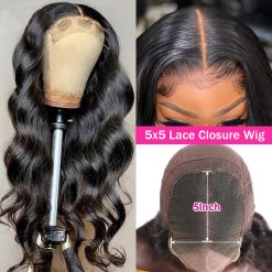 Body Wave 5x5 Lace Closure Wigs Lace Front Human Hair Wigs For Women 5x5 Closure Wigs Brazilian Remy Wavy Human Hair Lace Frontal Wigs 9 Body Wave 5x5 Lace Closure Wigs