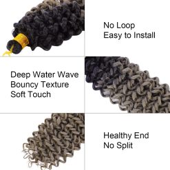 Curly Crochet Hair Grey Ombre