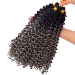 Curly Crochet Hair Grey Ombre