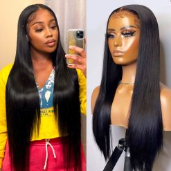 Straight Human Hair HD Lace Front Wigs