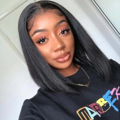 Short Bob Wig 13x4 HD Lace Wigs Straight Human Hair Wigs