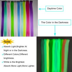 20 Pcs Glow in the Dark Hair Extensions Clip in Hair Extensions Colroful Luminous Hair Piece 22inch Straight Synthetic Hairpiece Highlights Clip in Hair Extensions for Women Girls Kids 9 Straight Synthetic Hairpiece Highlights Clip in Hair Extensions