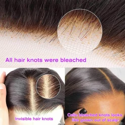 Body Wave HD Lace Frontal Wig Short Wavy Glueless Wig Pre-bleached Knots 180% Density Pre-plucked Hairline 16 Body Wave HD Lace Frontal Wig 1