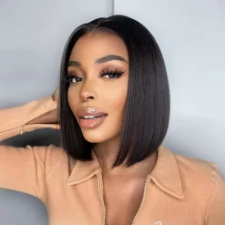 Glueless Straight Short Bob Wigs