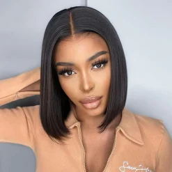 Benefits Of Wearing Glueless Lace Front Wigs 4 Glueless Straight Short Bob Wigs