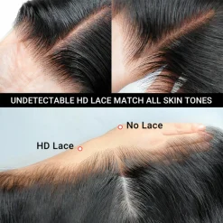 Pre-bleached Knots Straight HD Lace Frontal Wig 180% Density 6×5 Pre-cut Lace Wear & Go Glueless Wig 20 Straight HD Lace Frontal Wig