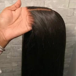 Pre-bleached Knots Straight HD Lace Frontal Wig 180% Density 6×5 Pre-cut Lace Wear & Go Glueless Wig 23 Straight HD Lace Frontal Wig 5