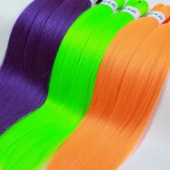 Colored Braiding Hair Pre Stretched Knotless Braiding Hair Colorful Prestretched Braiding Hair Soft As Human Hair Hot Water Setting Pre Stretched Braiding Hair,26inch 6pack 10 Colored Braiding Hair