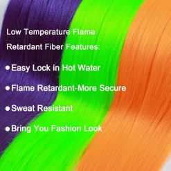 Colored Braiding Hair Pre Stretched Knotless Braiding Hair Colorful Prestretched Braiding Hair Soft As Human Hair Hot Water Setting Pre Stretched Braiding Hair,26inch 6pack 11 Colored Braiding Hair 5