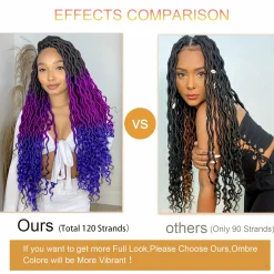 Ombre Purple Blue Faux Locs