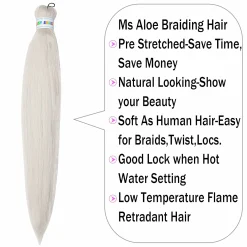 Silver Grey Braiding Hair